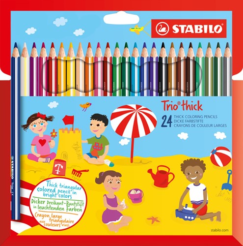 Kleurpotloden STABILO Trio dik 203 pk/24 assorti