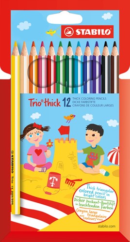 Kleurpotloden STABILO Trio dik 203 kartonnen etui/12