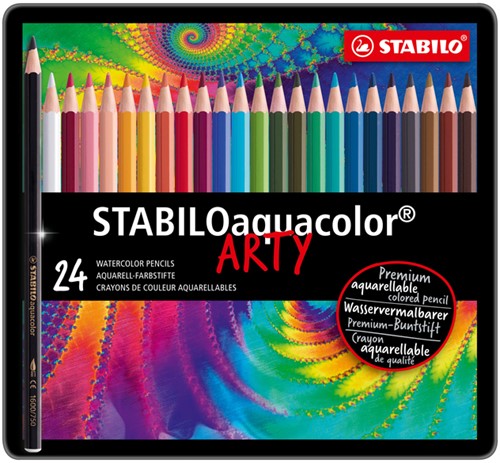 Kleurpotloden STABILO aquacolor 1624 blik/24