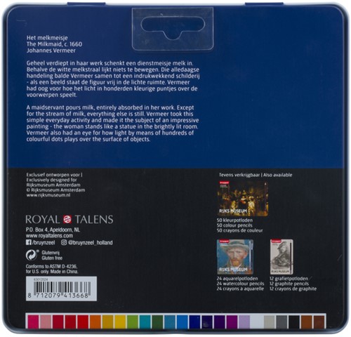 Kleurpotlood Bruynzeel Rijksmuseum Johannes Vermeer blik à 24 kleuren-3