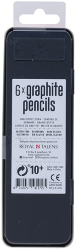 Potlood Bruynzeel Teens grafiet assorti ds/6-3