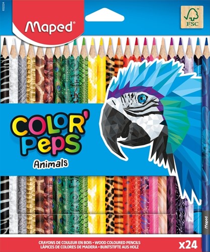 Kleurpotlood Maped Color'Peps dieren ds/24