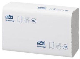 Handdoek Tork H2 I-vouw 2-laags Universal 150299 ds/20x237