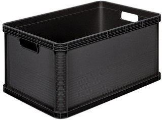 Stapelkrat Robert 64L - open handgreep, 600x400x320mm antraciet