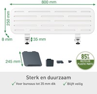Bureau ophangbord Leitz Ergo met laptophouder-9