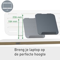 Bureau ophangbord Leitz Ergo met laptophouder-7