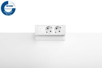 Elektrificatie opbouwunit Filex Power Desk Up 2x230V - wit