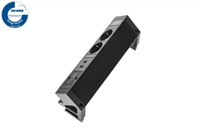 Elektrificatie opbouwunit Filex Power Desk Up 2x230V - 2x USB - 1x keystone - zwart-3