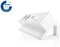 Elektrificatie opbouwunit Filex Power Desk Up 2x230V - 2x USB - 1x keystone - wit-2