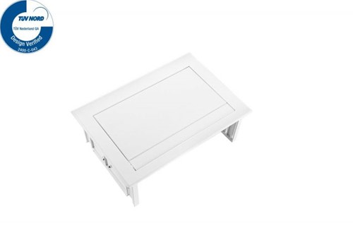 Elektrificatie inbouwunit Filex Power Desk In 2x230V - 1x keystone - wit-3