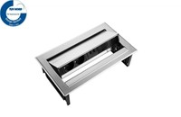 Elektrificatie inbouwunit Filex Power Desk In 2x230V - 2x USB - 1x keystone - Inox RVS-2