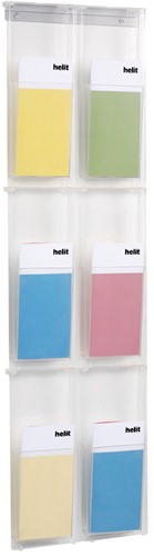 Wandfolderhouder Helit Placativ 6 vakken 1/3 A4