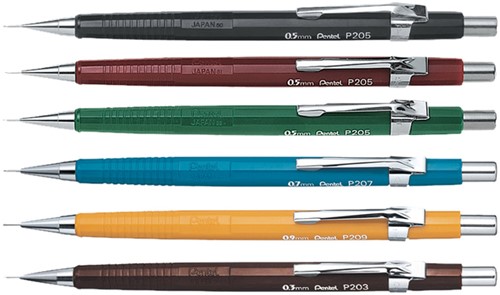 Potloodstiftenhouder 0,5mm Pentel P205 zwart-2