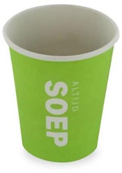 Wegwerpbeker 237ml karton soep groen ds/1000