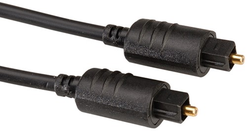 Kabel audio optisch/toslink male/male  2 meter zwart