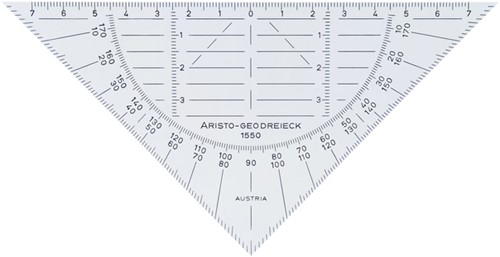 Geodriehoek 160mm Aristo 1550 onbreekbaar