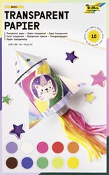 Transparant papier Folia 18.5x29.7cm 42gr 10 vel 10 kleuren