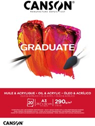 Olie-Acrylblok Canson A3 10vel 290gr