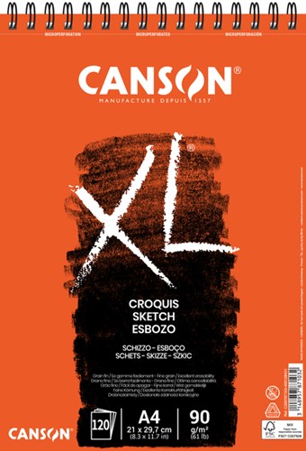 Schetsblok Canson XL Croquis A4 90gr 120vel