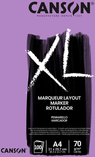 Tekenblok Canson XL Marker A4 70gr 100vel