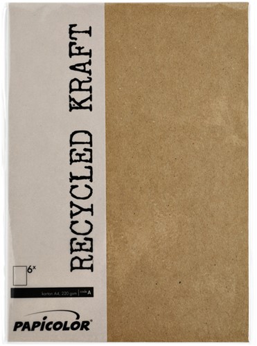Kopieerpapier Papicolor A4 200gr kraftbruin pk/6-2