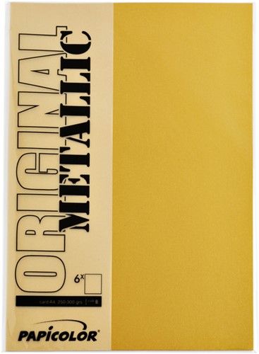 Kopieerpapier Papicolor A4 200gr goud pk/3-2