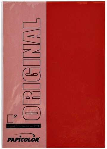 Kopieerpapier Papicolor A4 100gr rood pk/12-2