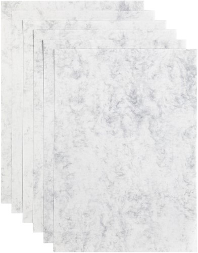 Kopieerpapier Papicolor A4  90gr marble grijs pk/12