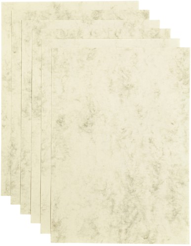 Kopieerpapier Papicolor A4 200gr marble ivoor pk/6