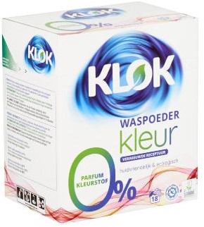 Wasmiddel Klok poeder gekleurde was 4x 1,17kg
