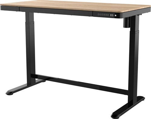 Zit-sta (thuis) werkplek  - 60 x 120 - Zwart-eik