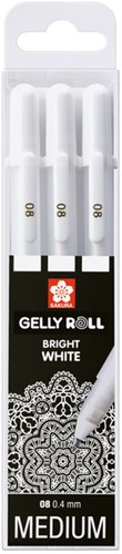 Gelschrijver Sakura Gelly Roll Classic 08 set à 3 stuks wit-2