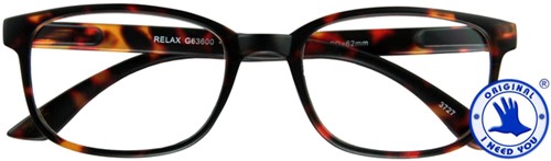 Leesbril +2.50 RELAX bruin