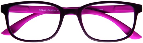 Leesbril +1.00 RELAX rood-roze