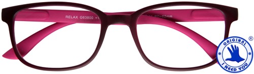 Leesbril +1.50 RELAX rood-roze