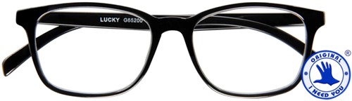 Leesbril +2.00 LUCKY zwart