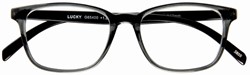 Leesbril +2.00 LUCKY grijs-zwart