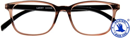 Leesbril +1.50 LUCKY bruin-zwart