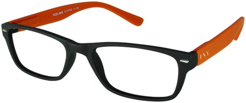 Leesbril +1.00 Feeling bruin-oranje-2