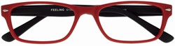 Leesbril +1.50 Feeling rood-zwart