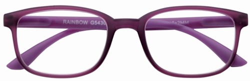 Leesbril +3.00 regenboog lila