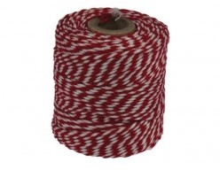 Touw katoen 200 gram 180meter rood/wit
