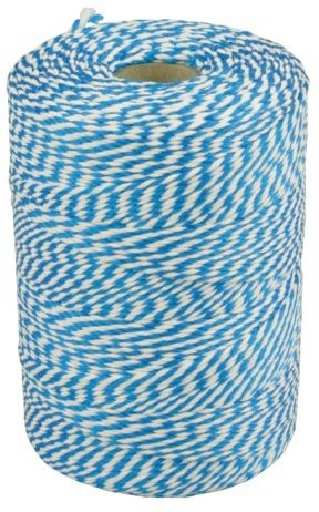 Touw katoen 50gr 45 meter blauw/wit