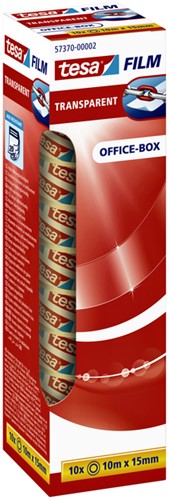 Plakband Tesa film 15mmx10m transparant ds/10