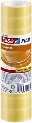 Plakband Tesa film standaard 15mmx10m krimp pk/10