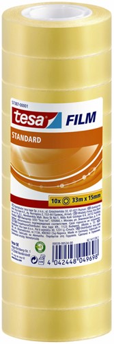 Plakband Tesa film standaard 15mmx33m krimp pk/10