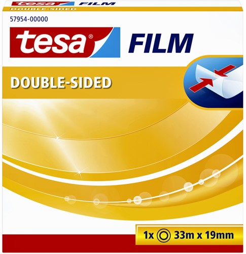 Plakband Tesa 57954 19mmX33m dubbelzijdig-2