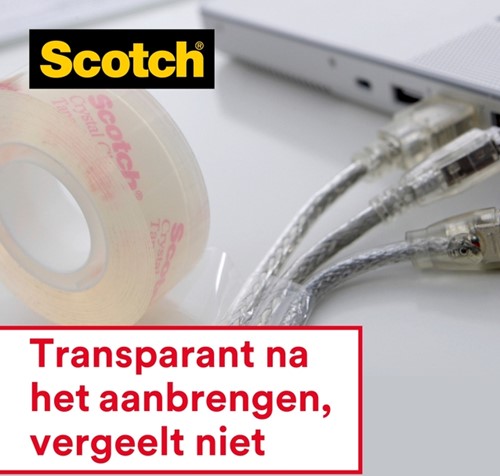 Plakband 19mmx66m Scotch 600 Helder-3
