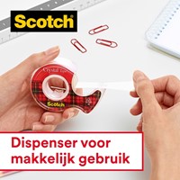 Plakband 19mmx66m Scotch 600 Helder-3