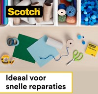 Plakband dubbelzijdig 12mmx22,8m transparant Scotch 665-2